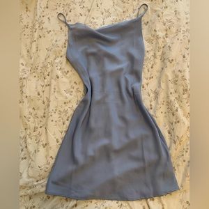 Baby blue satin dress (Urban Outfitters)